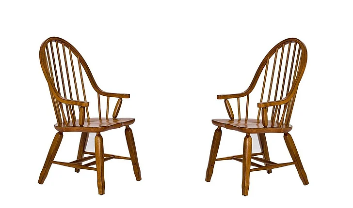 Liberty Furniture Treasures Bow Back Arm Chair in Oak 17-C2051 (Set of 2)