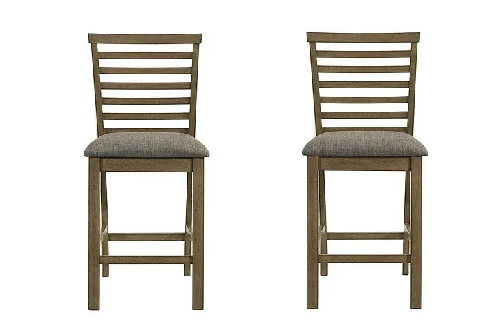 Liberty Furniture Brook Bay Uph Ladder Back Counter Chair (Set of 2) in Sandstone 182WT-B200124