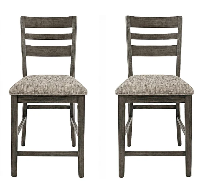 Jofran Altamonte Ladderback Counter Stool in Brushed Grey 1855-BS420KD (Set of 2)
