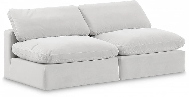 Meridian Comfy Velvet Sofa in Cream Velvet 189Cream-S78