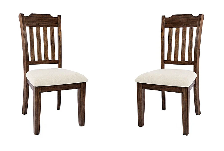 Jofran Bakersfield Slatback Dining Chair in Rich Dark Brown 1901-410KD (Set of 2)