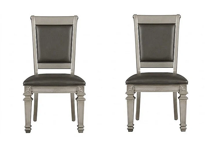 Homelegance Bevelle Side Chair in Silver (Set of 2) 1958S
