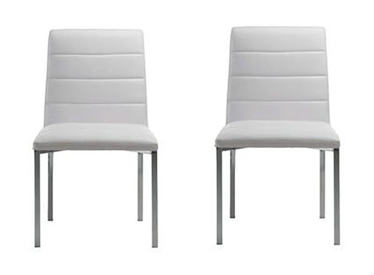 Modus Amalfi Metal Back Dining Chair in White/Chrome 1AA466M (Set of 2)