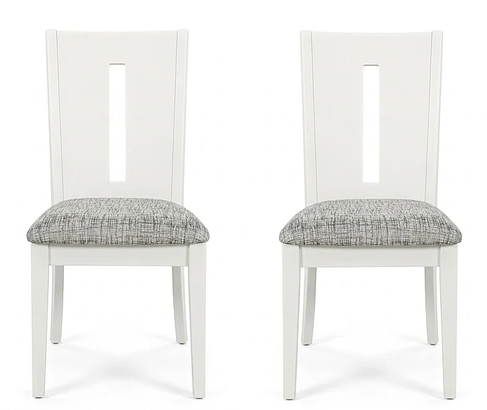 Jofran Urban Icon Slotback Chair in White 2003-390KD (Set of 2)
