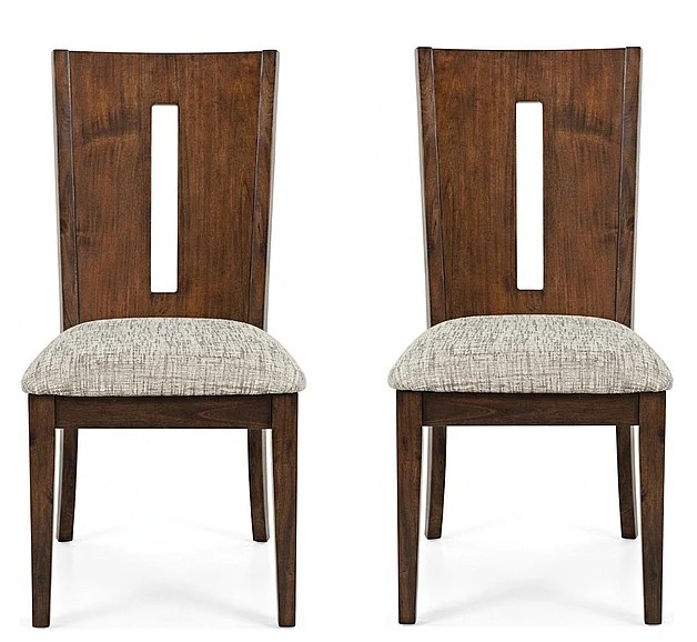 Jofran Urban Icon Slotback Chair in Merlot 2005-390KD (Set of 2)