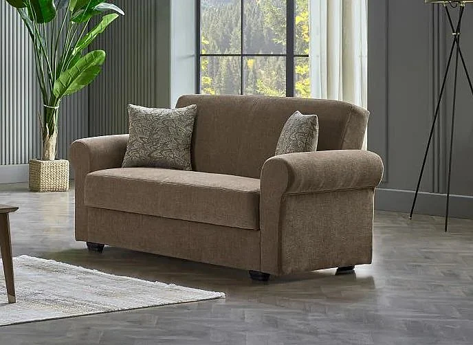 Bellona Furniture Elita S Loveseat in Koopsi Basic Brown 614 20ETA2E00300006