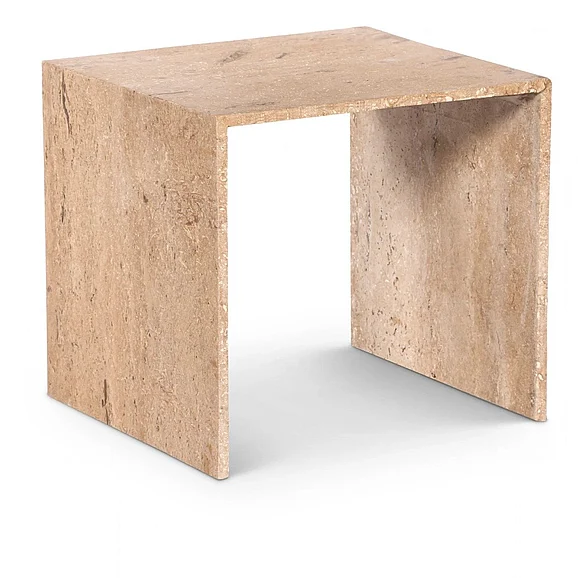 Meridian Canova End Table in Beige 223Travertine-ET