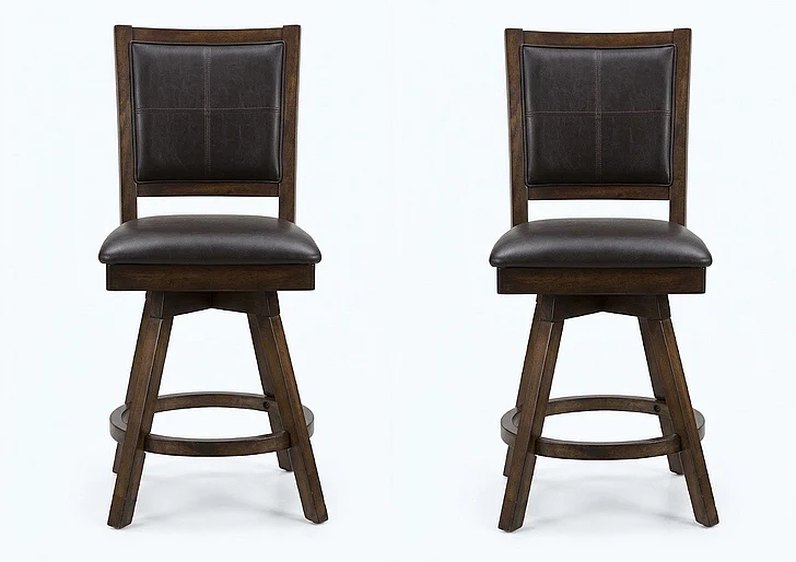 Urban Styles New Jersey Pub Stool in Walnut (Set of 2) 2472