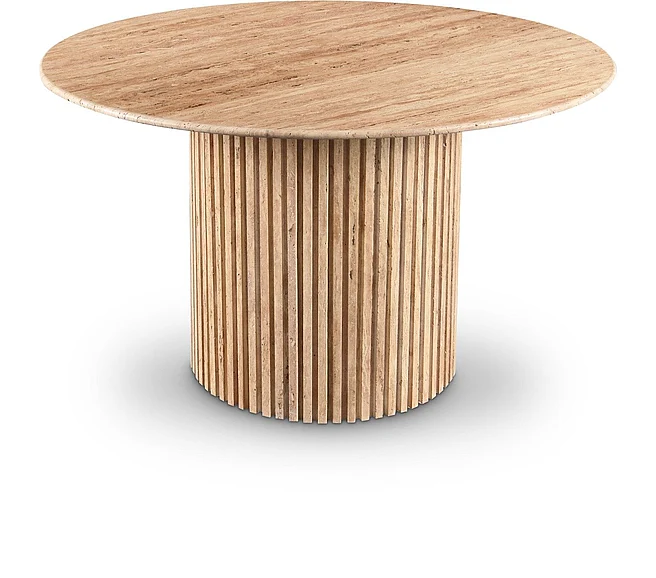 Meridian Genoa Dining Table in Beige 248Travertine-DT48