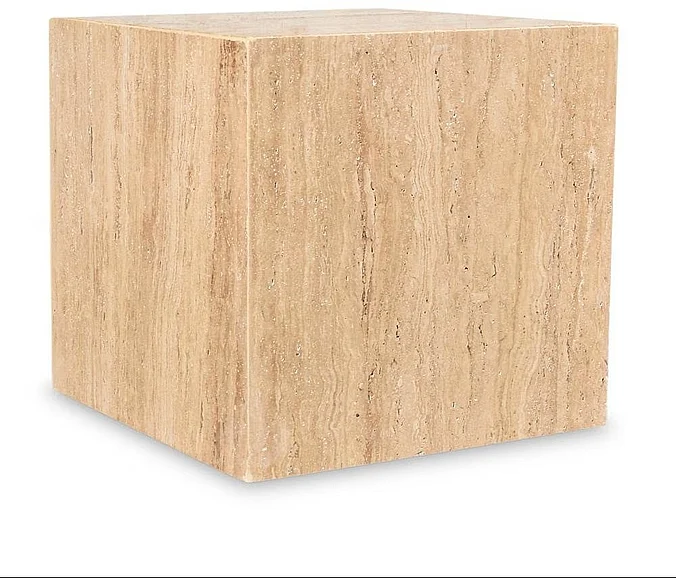 Meridian Bolzano End Table in Beige 251Travertine-ET