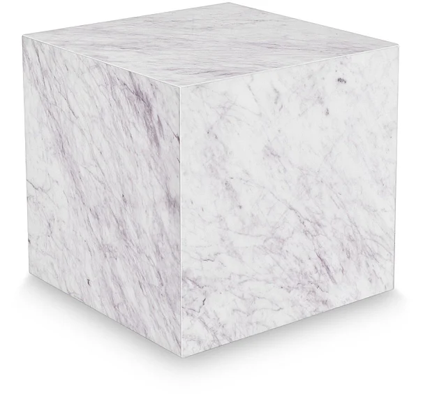 Meridian Bolzano End Table in White 251White-ET