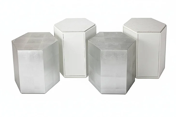 Artmax End Table in Silver 2703-CF1A