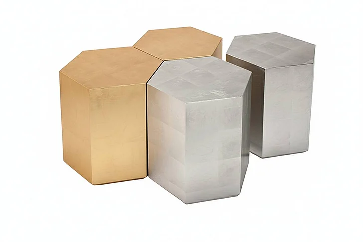 Artmax End Table in Gold 2703-CFA