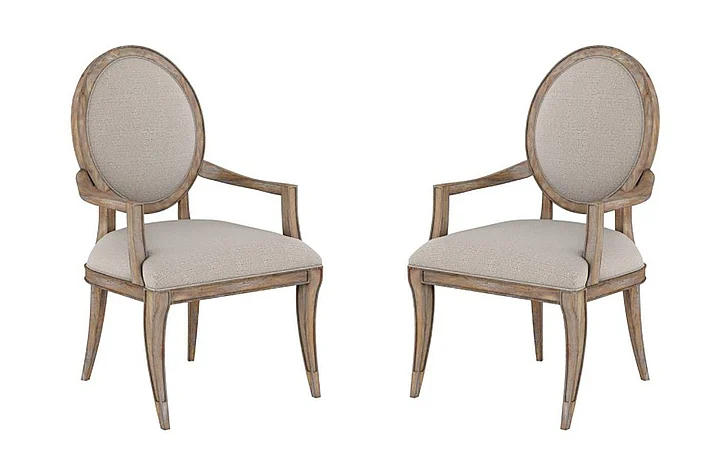 A.R.T. Furniture Architrave Oval Arm Chair in Rustic Pine (Set of 2) 277203-2608 CLOSEOUT