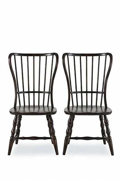 Hooker Furniture Sanctuary Spindle Back Side Chair (Set of 2) - Ebony 3005-75310