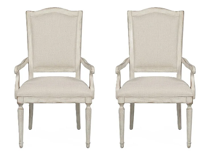 American Drew Cambric Daniella Upholstered Arm Chair in Creme (Set of 2) 309-623C PROMO