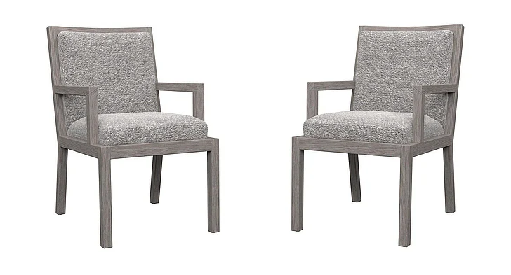 Bernhardt Trianon Arm Chair (Set of 2) in Gris 314X56G