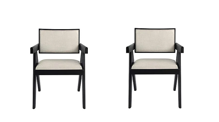 Alpine Furniture Raquel Side Chairs (Set of 2) in Black 3269BLK-02