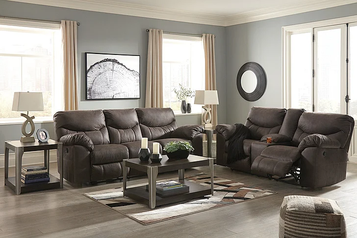 Boxberg 2-Piece Reclining Livingroom Set in Teak