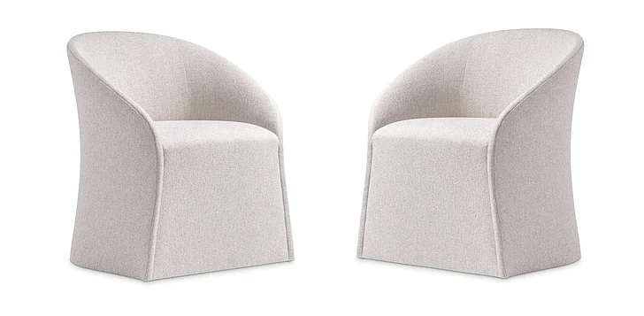 Bernhardt Antibes Arm Chair in Roz 350X48 (Set of 2)