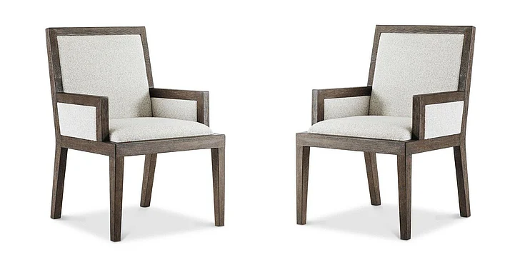 Bernhardt Outline Arm Chair in White 360546 (Set of 2) PROMO