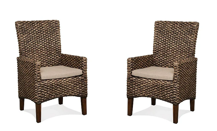 Riverside Mix-N-Match Chairs Woven Arm Chair in Hazelnut (Set of 2) 36966