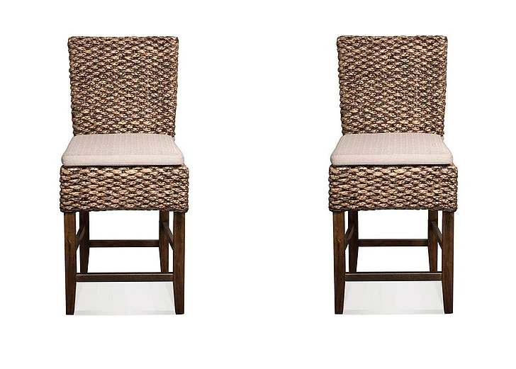 Riverside Mix-N-Match Chairs Woven Counter Stool Chair in Hazelnut (Set of 2) 36967