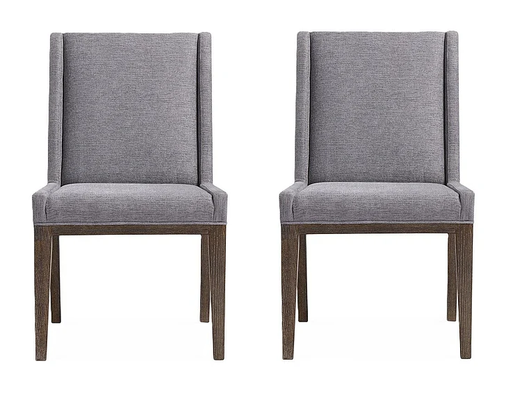 Bernhardt Linea Upholstered Side Chair in Cerused Charcoal (Set of 2) PROMO