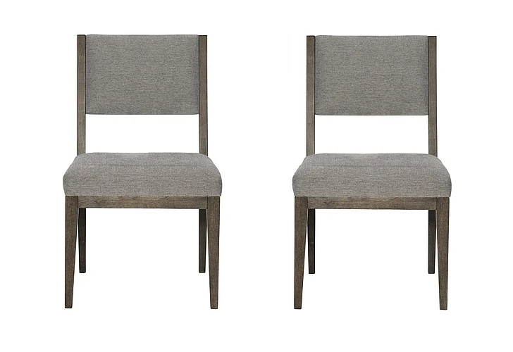 Bernhardt Linea Side Chair in Cerused Charcoal (Set of 2) 384X41B