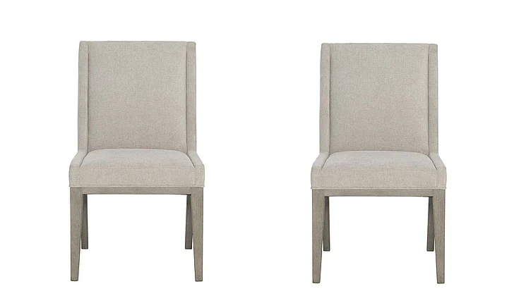 Bernhardt Linea Upholstered Side Chair (Set of 2) in Cerused Greige 384X47G