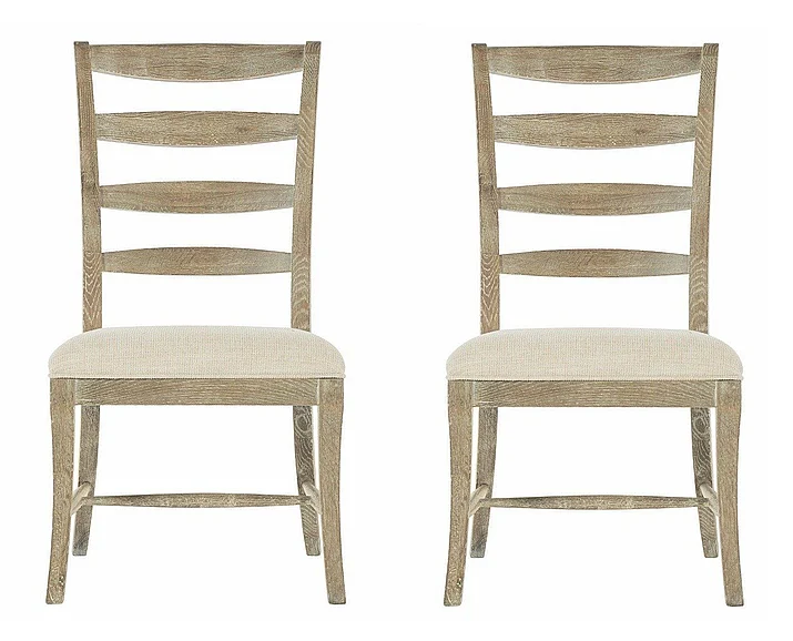 Bernhardt Rustic Patina Side Chair in White 387555 (Set of 2)