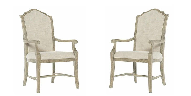 Bernhardt Rustic Patina Arm Chair in Light Sand 387X62 (Set of 2)