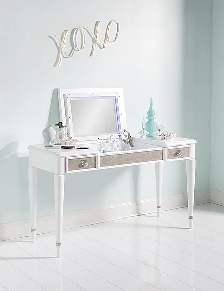 Legacy Classic Kids OMG Vanity Desk with LED in Pearl Dust 3890-7400