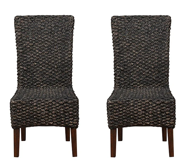 Modus Furniture Meadow Chair Water Hyacinth in Brick Brown 3F4166 (Set of 2)