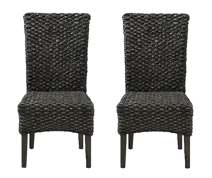 Modus Furniture Meadow Chair Water Hyacinth in Graphite 3FT366 (Set of 2)