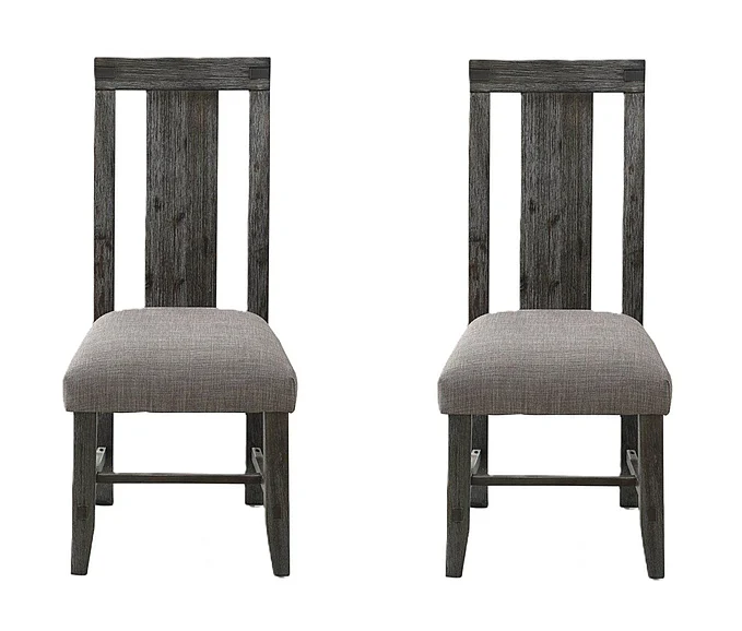 Modus Furniture Meadow Panel-Back Chair in Graphite 3FT366P (Set of 2)