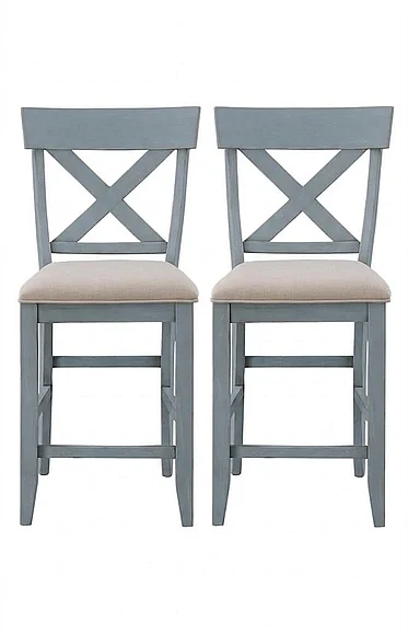 Coast to Coast Bar Harbor Counter Height Dining Chair (Set of 2) in Blue 40300