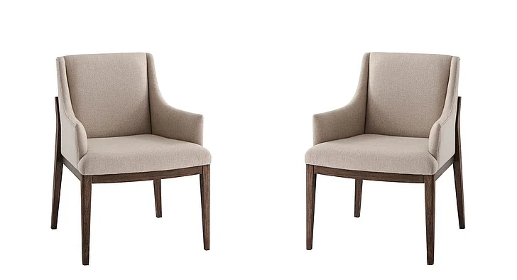 Theodore Alexander Valeria Dining Armchair (Set of 2) 4100-956.1BFK CLOSEOUT