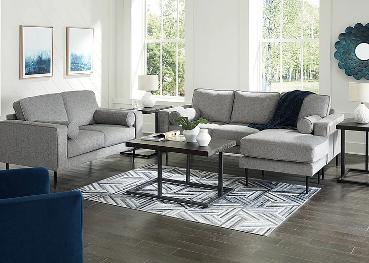 Hazela 2-Piece Livingroom Set in Charcoal