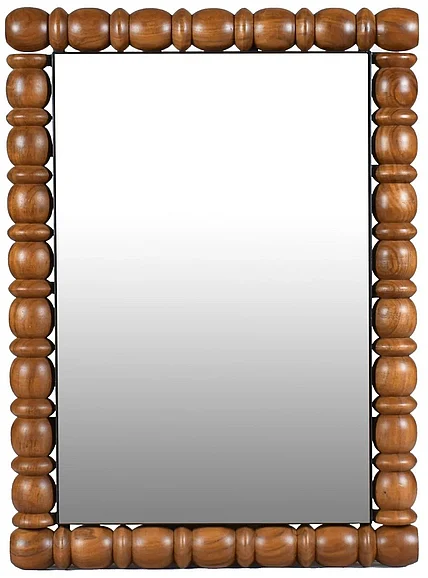 Meridian Aubrey Mirror in Brown 437Brown-36M