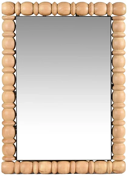 Meridian Aubrey Mirror in Bleached Natural Oak 437Oak-36M