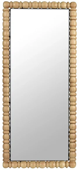 Meridian Aubrey Mirror in Bleached Natural Oak 437Oak-65M