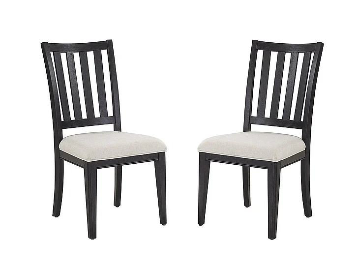 FD Home Parson Creek II Side Chair in Black 4418-01;4418-01 (Set of 2)