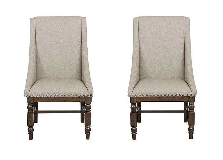Homelegance Reid Arm Chair in Dark Cherry (Set of 2)