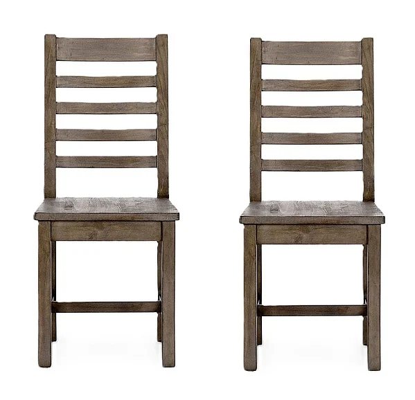 Classic Home Caleb Dining Chair Set of 2 in Distressed Brown 53051679