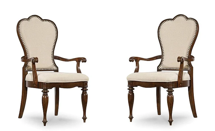 Hooker Furniture Leesburg Upholstered Arm Chair (Set of 2) in Mahogany 5381-75400