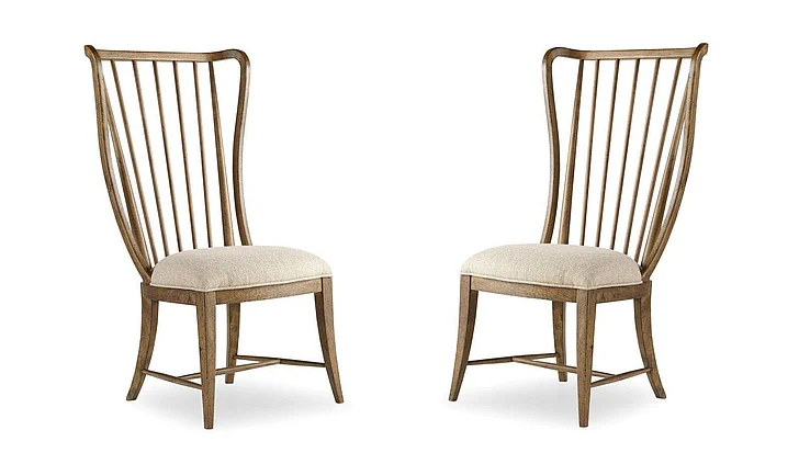 Hooker Furniture Sanctuary Tall Spindle Side Chair (Set of 2) in Medium Wood 5401-75410