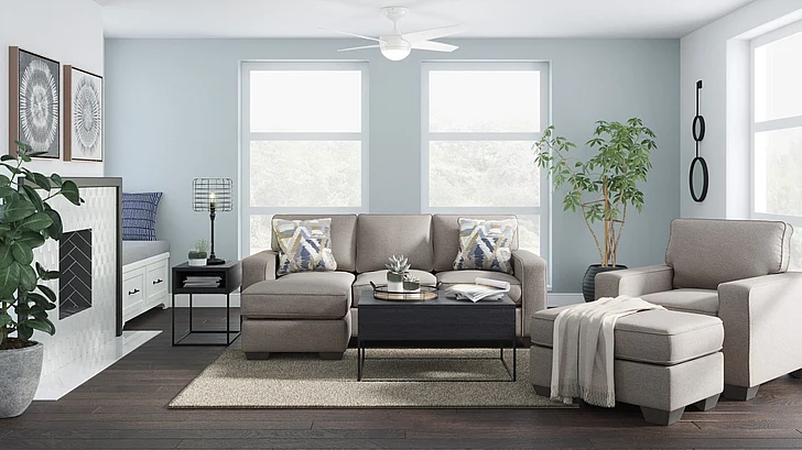 Greaves 3-Piece Livingroom Set in Stone