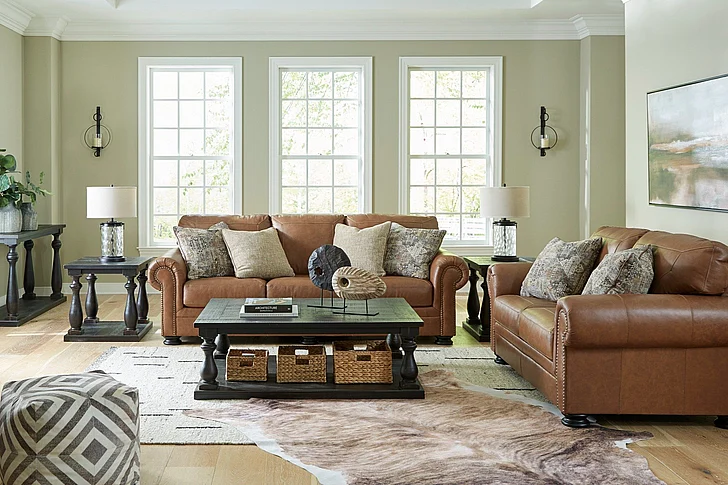 Carianna 2-Piece Livingroom Set in Caramel