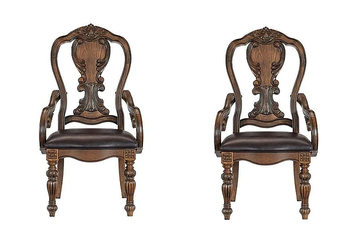 Homelegance Bergen Arm Chair (Set of 2) in Dark Oak 5829A